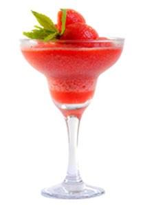 Virgin strawberry daiquiri drink in a glass