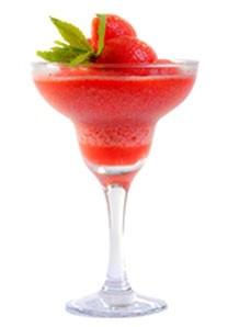 Virgin Strawberry Daiquiri Virgin strawberry daiquiri drink in a glass